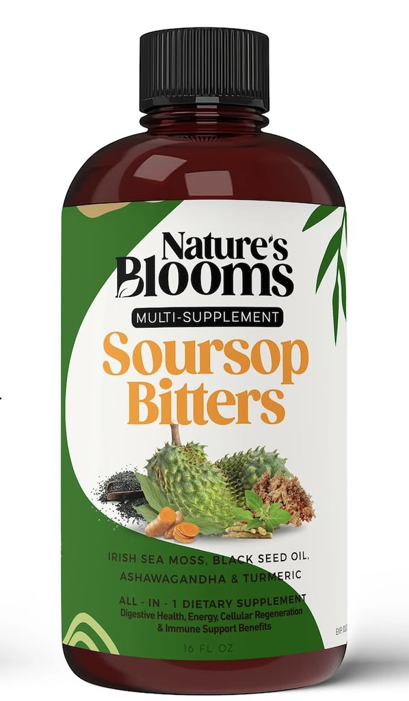 Soursop Bitters Liquid Supplement, 16 oz Shape 124; Nature 's Best Bitters Shape 124; Health- Focused Ingredients for Traditional Wellness & Cleanse Support