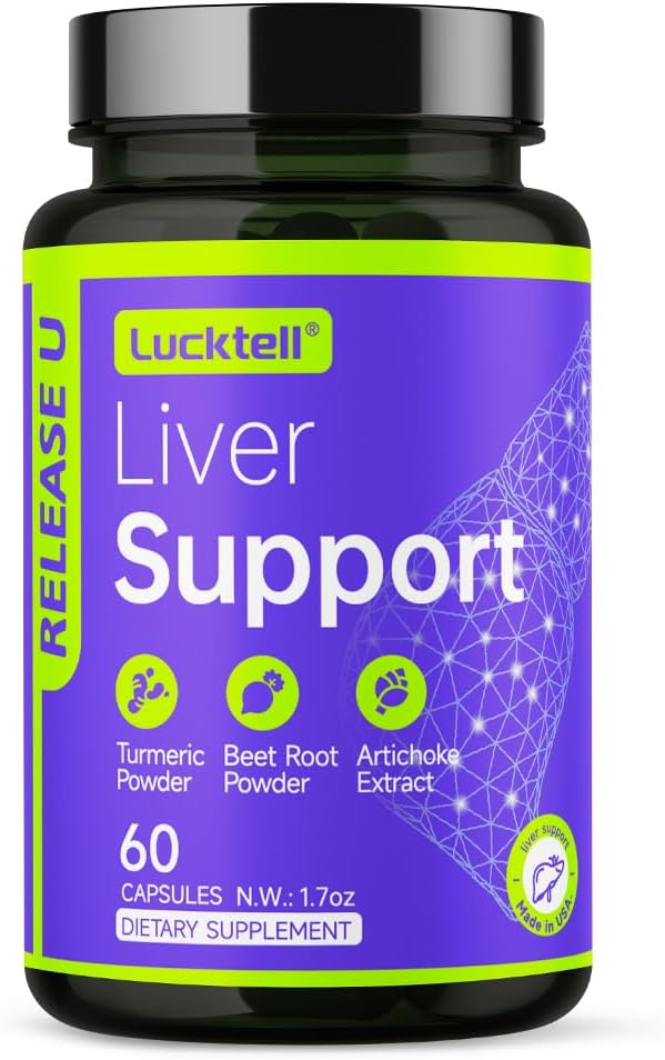 Leverstøtte supplement - Lever rense Detox & Reparation med mælk tidsel, gurkemeje, Mælkebøtte & Artichoke Support Measures 124; 7- in-1 Urteformel Beskyt Lever Measures 124; 60 Kapsler, 30- Day Supply, Made in USA