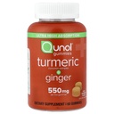 Qunol Gurkemeje og Gurkemeje, Gummy med 500 mg Gurkemeje + 50 mg Gurkemeje, Fælles Support, Ultra Høj Absorption Tumerisk og Ginger, Vegan, Gluten Free, 1 Måned Supply 60ct Gummies