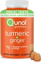 Qunol Gurkemeje og Gurkemeje, Gummy med 500 mg Gurkemeje + 50 mg Gurkemeje, Fælles Support, Ultra Høj Absorption Tumerisk og Ginger, Vegan, Gluten Free, 1 Måned Supply 60ct Gummies
