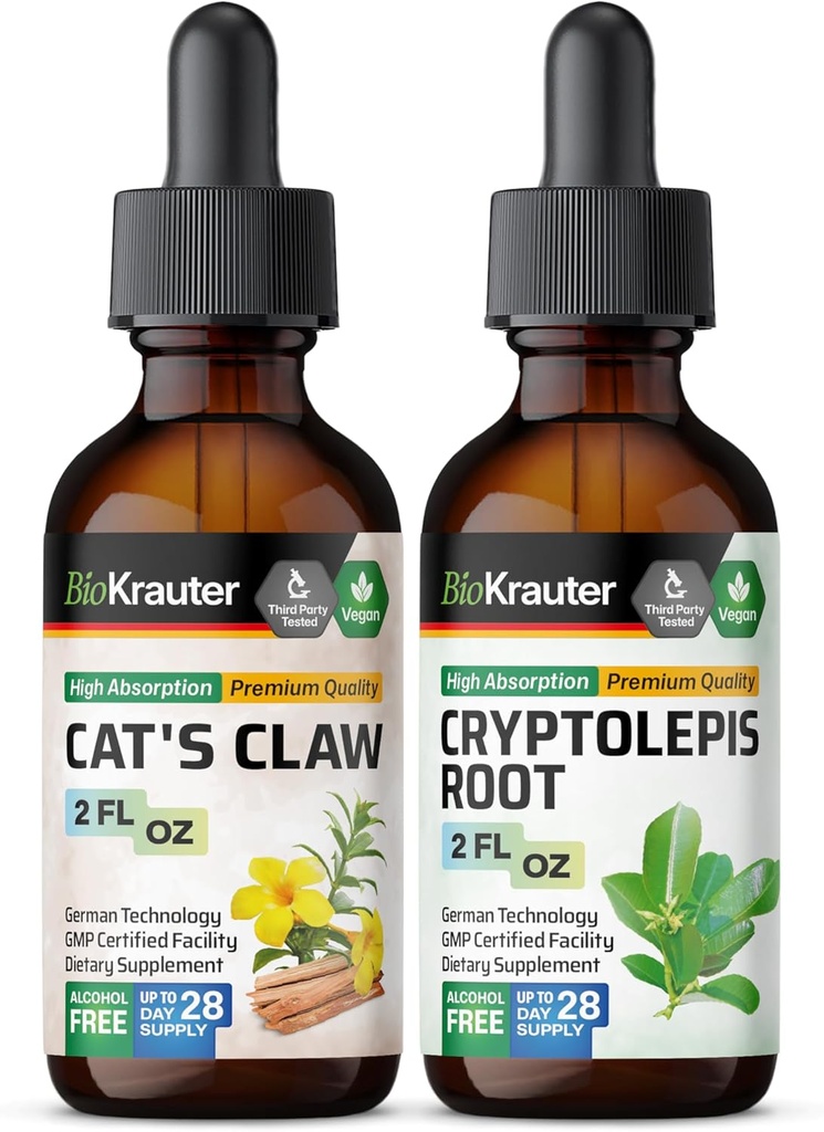 BIO KRAUTER Cat 's Claw Tincture 2 Fl. Oz. & Cryptolepis Tincture 2 Fl. Oz.