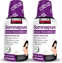 FORCE FACTOR Somnapure, 2- Pack, Sleep Aid for voksne med Melatonin, Valerian Root, & Lemon Balm, flydende supplement til Falde Asleep Hurtigere, Stay Asleep Længere, & vågn op genopfrisket, 16oz, 48 Servere