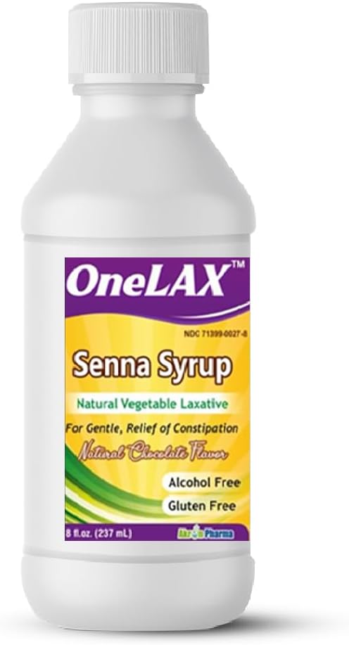Senna Syrup; Naturlig Vegetabilsk Laxative (8fl.oz Flaske) Naturlig Chokolade Flavor, for Gentle, Lindring af Forstoppelse