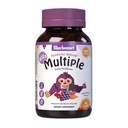 Bluebonnet Nutrition Rainforest Animalz Hele fødevarer baseret på flere tyggetabletter, Kids Multivitamin & Mineral, C-vitamin, D3, Jern, Gluten Free, Milk Free, Kosher, 90 tyggetabletter, Blandede smagsstoffer