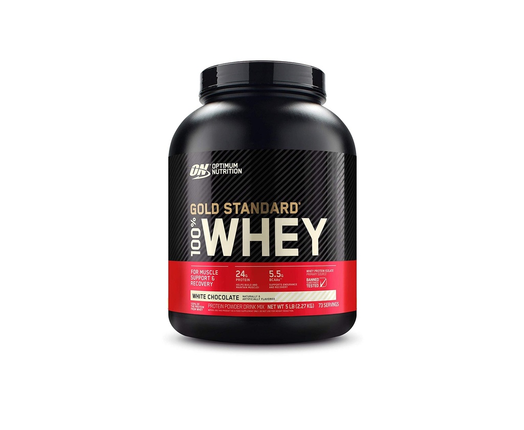 Optimum Nutrition Gold Standard 100% Whey hvid chokolade -- 5 lbs