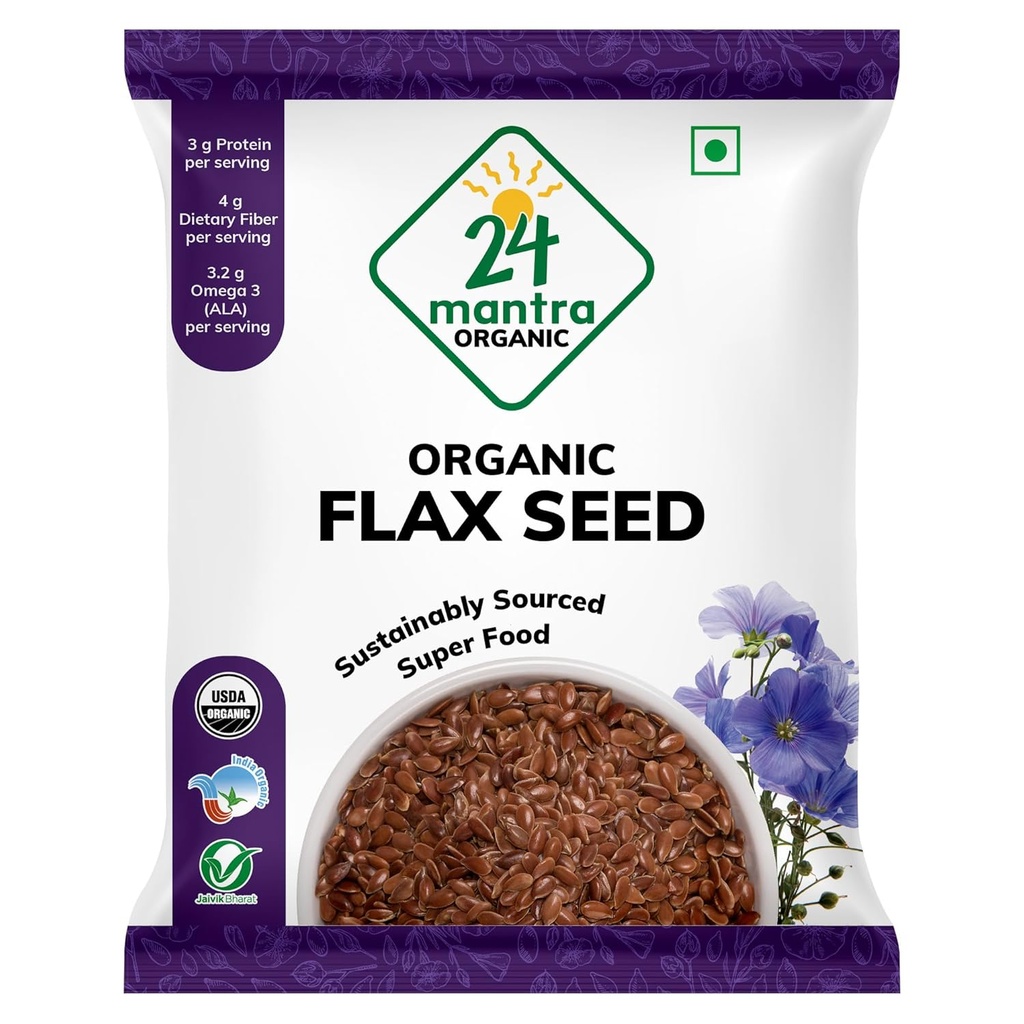 24 Mantra Organic Lex Frø USDA Certified Organic EU Certified Organic Pesticides Free Adulteration Free Sodium Free - Pakke med 1 + 124; 7 Ounce