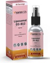 Liposomal Liquid Vitamin D3 + Vitamin B12 Spray • 124; 2 Måned Supply • 124; 1 fl oz • 124; Non- GMO • 124; Sugar Free • 124; Rejsevenlig • 124; Immunstøtte, Knoglesundhed, Understøtter Energi, Brain funktion
