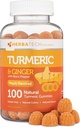 Gurkemeje Curcumin Gummies med sort peber & ingefær Root (100 Greve) Chewable supplement til voksne og børn - Fælles støtte og Vegansk Safe