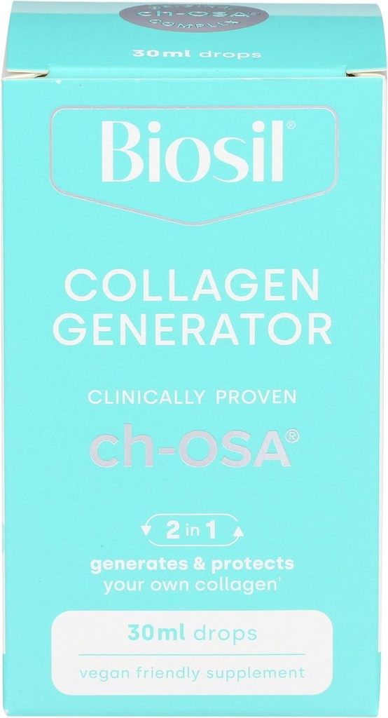 BioSil af naturlige faktorer, Skønhed, Bones, Joints Flydende, understøtter sundt hår, hud og negle, Vegan Collagen, Elastin og Keratin Generator, 1 Oz