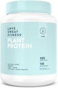 Love Sweat Fitness Organic Vegan Protein Powder Dex124; Vanilla Dex124; 28 Servering, 20g Protein, No Sugar, Vegan, Gluten Free, Non- GMO