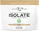 Muskel Feast Grass- Fed Whey Protein Isolate, Alle naturlige Hormone Free Pasture Raised, Whey Isolate Protein Powder for mænd og kvinder, Clean, Gluten- Free, Lækker Isolate Protein - Mocha, 2lb