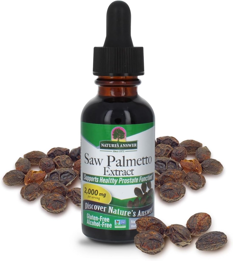 Naturens svar Alkohol- Free Saw Palmetto Berry Extract, 1-Fluid Ounce Buddy 124; Prostate Support Buddy 124; Natural Urinary Health Buddy 124; fremmer hårvækst
