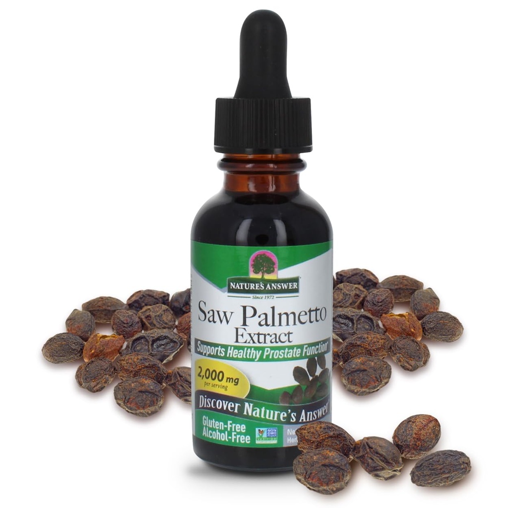 Naturens svar Alkohol- Free Saw Palmetto Berry Extract, 1-Fluid Ounce Buddy 124; Prostate Support Buddy 124; Natural Urinary Health Buddy 124; fremmer hårvækst