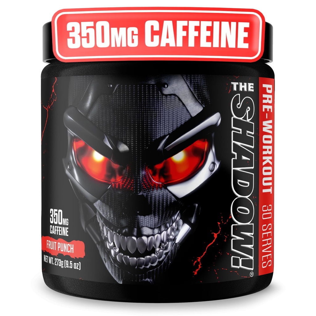 JNX SPORTS Skyggen! 350 mg af Koffein Hard Core Preworkout - Fruit Punch 30 Servings Budd124; Elektrisk energi, Mental Focus & Superhuman Styrke til mænd og kvinder