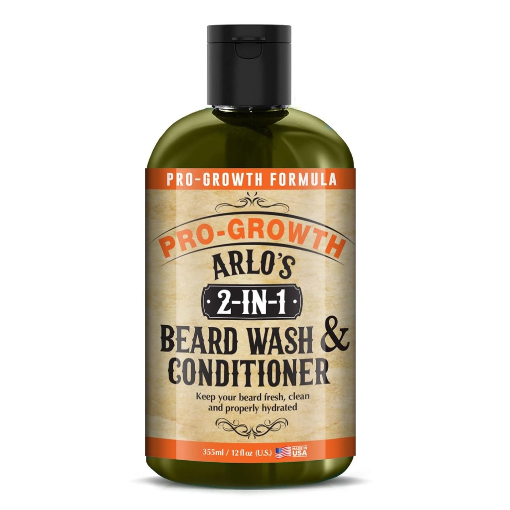 Arlos 2-in-1 Beard Wash og Conditioner 12 oz. - Pro vækstformel