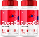 (2 Pack) GlucoBio Health Capsules Gluco Bio Pills, Gluco Bio Natural Vitamin Samlet Sundhed og Wellness Glycogen Support Supplement, BioGluco Capsules (120 Kapsler)