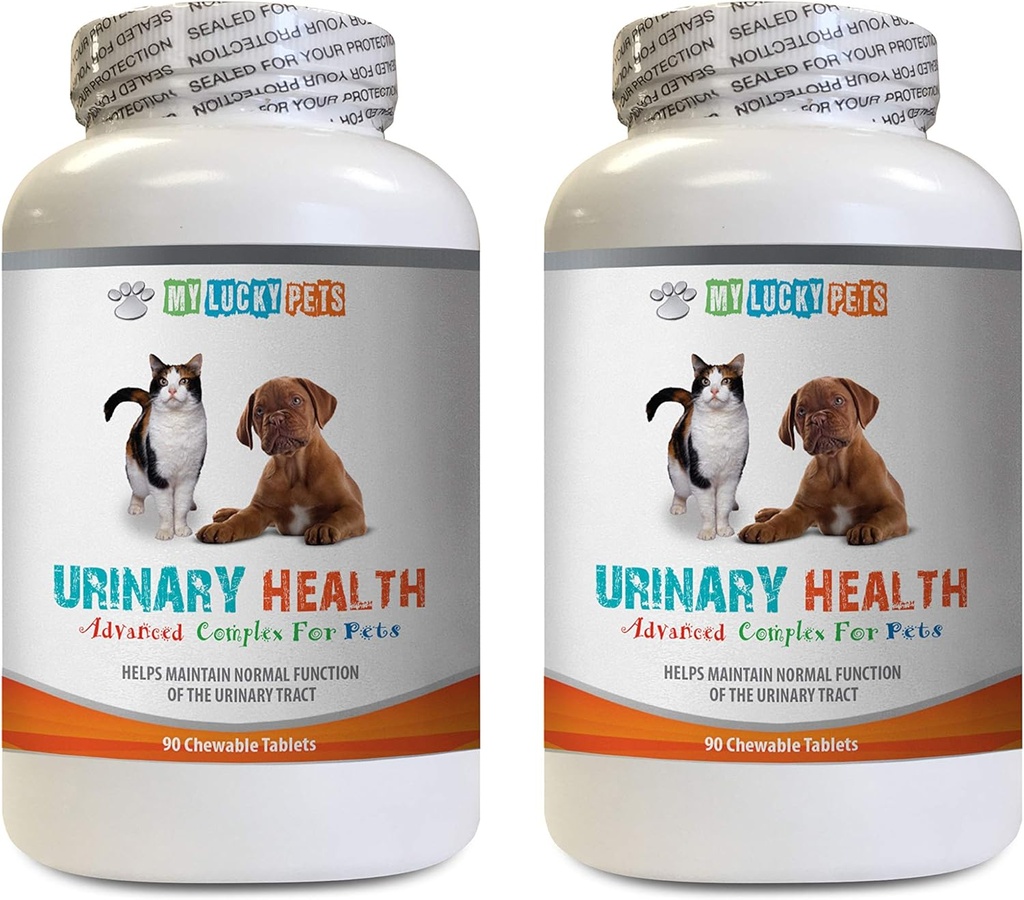 Hunde Urinary Diet - Kæledyr Urinary Health Complex - for hunde og katte - Avanceret Brege Support - uva Ursi til hunde - 2 flasker (180 Treats)