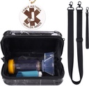 MGZNMTY Rejsebæretaske til Asthma Inhaler, Inhaler plads til børn og voksne, Masker, Holder taske med Shoulder Crossbody Rope og Mesh Pocket til medicin (kun tilfældet) (Black Marble)