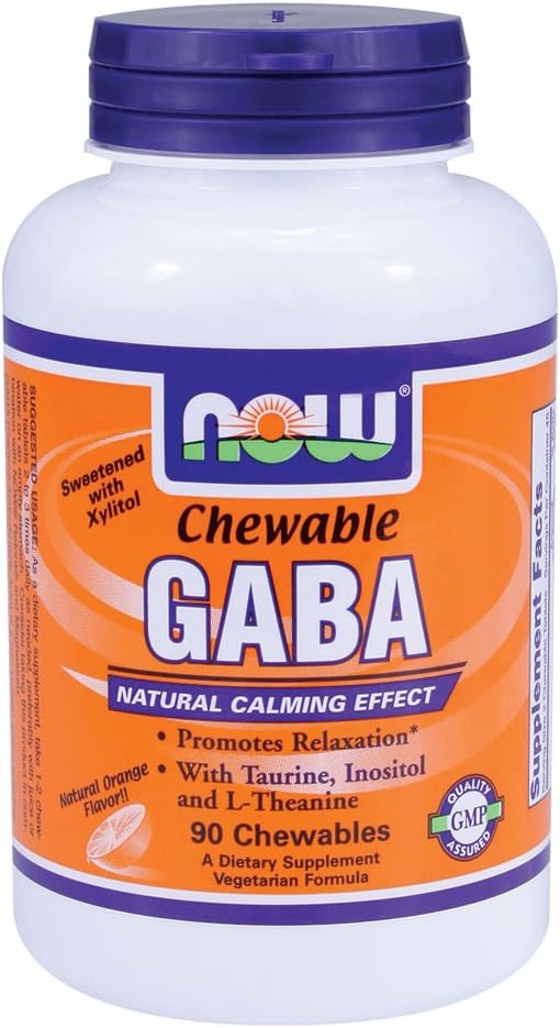 Now Foods GABA Orange Flavor Chewable - 90 tyggetabletter