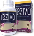 Reziva Resveratrol Supplement - Ultra High Potency & Doctor Formuleret - Transresveratrol Kosttilskud - Druer med Resveratrol - For Longevity, Eye Health og, Samlet velvære - 30 Veg kapsler