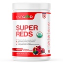 LIVEGOOD ™ Organic Super Reds med Alfalfa, Barley Grass, Beet Root, Pomegranite, Grape Seed, Vegan, Gluten Free, 9.25 Oz
