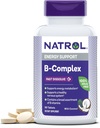 Natrol, B- Complex hurtig opløsning tabletter, supplement fremmer energi & understøtter sund nervesystem, 90 Tæl