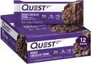 Quest Nutrition Double Chocolate Chunk Protein Bars, 20g Protein Bars, 1g Sukker, 4g Net Carb, Gluten Free, Keto Friendly, 12 Greve