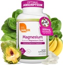 Zahler - Magnesiumtilskud Kapsler 200 mg (250 Tæl) Certificeret Kosher Bioactive Magnesium Citrate for Max Absorption - Natural Magnesium Mineral for mænd og kvinder - Bedste Magnesiumtilskud