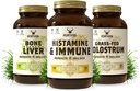 HEART & SOIL immunforsvar Stack - Inkluderer Histamin & immunsupplement, Knoglemarv & lever, Grass- Fed Colostrum til fordøjelse, Gut Balance, og Samlet Wellness