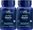 Life Extension No Flush Niacin 640 mg, 100 kapsler (pakning med 2)