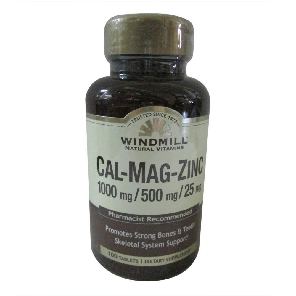 Windmill Calcium, Magnesium og Zinktabletter 100 tabletter (pakning med 4)