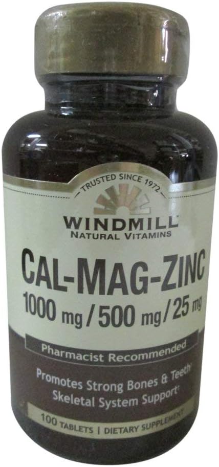 Windmill Calcium, Magnesium og Zinktabletter 100 tabletter (pakning med 4)