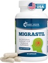 Grundlæggende Vigor Migrastil Migræne Support Kapsler. Feverbeat, Magnesium, Taurine & vitamin B1 til migræne Naturligt supplement. Lavet i USA. Vegan og Gluten Free.
