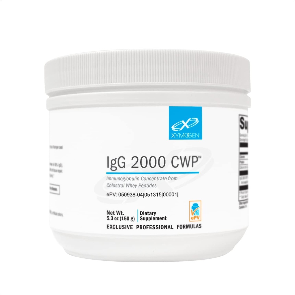 XYMOGEN IgG 2000 CWP - Immunoglobulin koncentrat pulver (fra Colostral Whey Peptider) til støtte Gut Health, immunfunktion + sund cytokin aktivitet (5.3 oz)