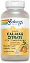 Solaray Cal- Mag Citrate Plus D-3 & K-2 Orange Chewables