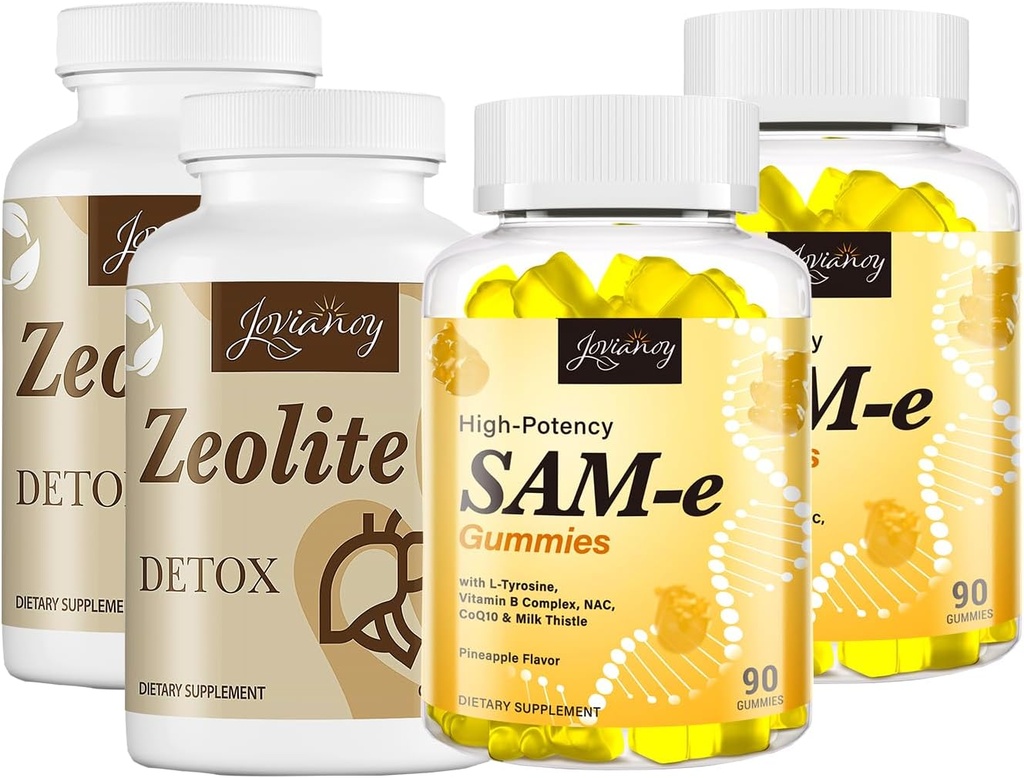 Zeolite Detox Capsules(2 Pack) + SAM-e Gummies(2 Pack)