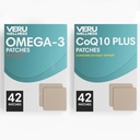 Veru Wellness Cardiovaskulær & Brain Strength Duo Lifestyle Patches Omega3 Coenzym Q10 - Self Adhesive Time Release Topical Patch, 8-10 Timer (42 dages forsyning)