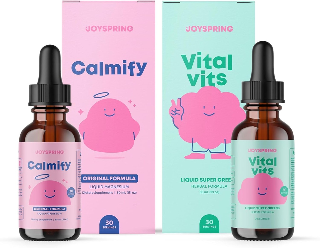 JoySpring Liquid Multivitamin and Magnesium Citrate Drops for Kids
