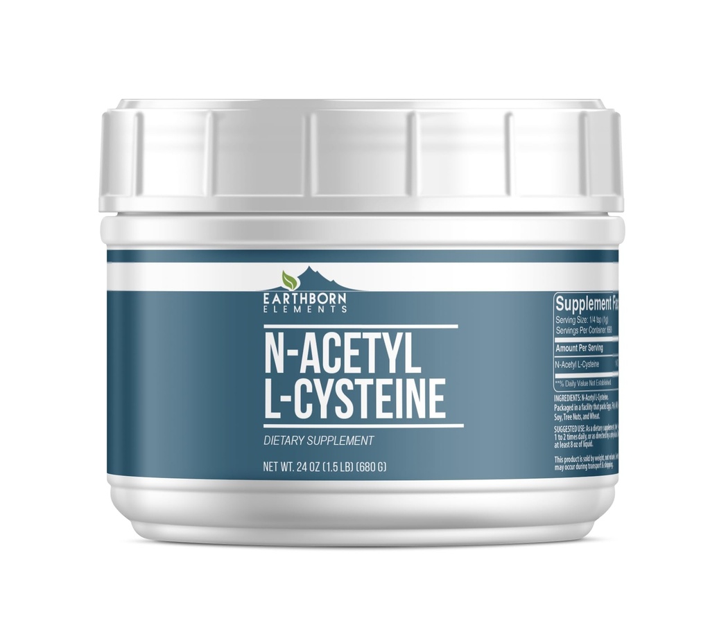 Earthborn Elements N- Acetyl L- Cystein (1,5 LB), Kosttilskud, Resealable Tub