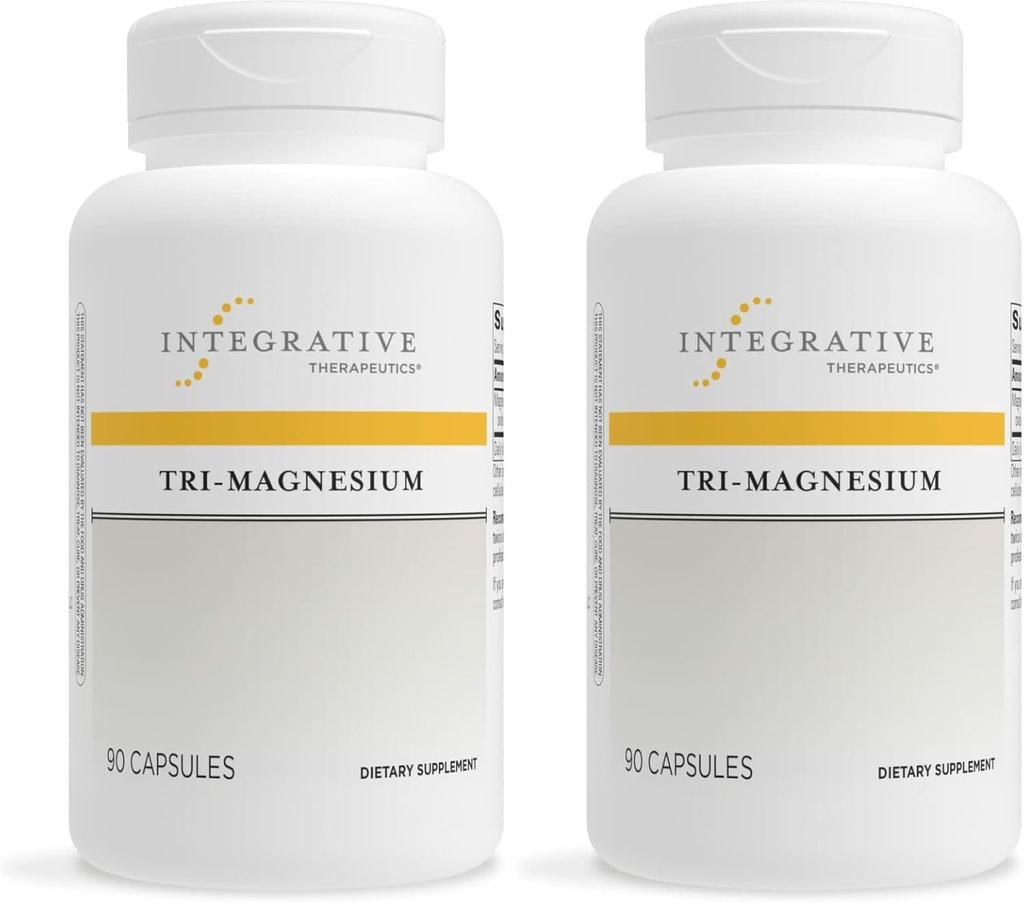 Integrative Therapeutics Tri-Magnesium - Supports Cellular Energy & Energy Metabolism*- Magnesium Supplement for Heart & Nerve Health Support* - Dairy-Free & Gluten-Free - 180 Capsules (180 Servings)