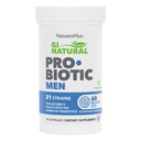 Natures Plus GI Natural Probiotic Men - 30 Kapsler - Fordøjelse og prostata sundhed, immunstyrke - omfatter Saw Palmetto - Gluten Free - 30 Servere