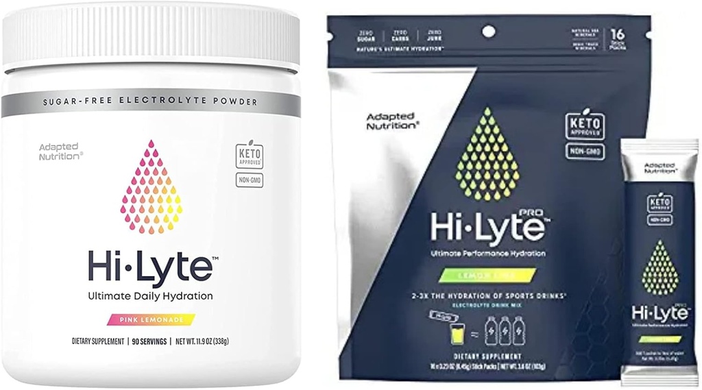Hi- Lyte Pro Hydration Pakninger, 16 Individuelle Drink Pakninger Buddy 124; Orange Buddy 124; Keto K1000 Elektrolyte Powder Buddy 124; Hydration Supplement Drink Mix 124; Raw Mineral Flavor
