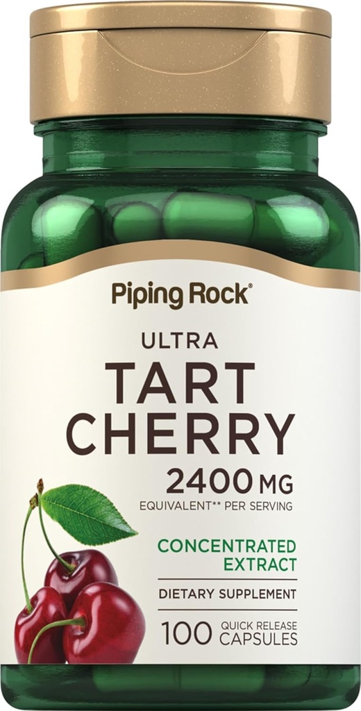 Piping Rock Tart Cherry Extract Kapsler 2400 mg 1 124; 100 Pills 1 124; Koncentreret Juice Extract 1 124; Non- GMO, Gluten Free Supplement