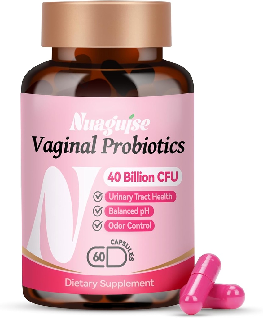 Vaginal Probiotics for Women,40 Billion CFU Promotes pH Balance,Healthy Vaginal Odor & Urinary Tract Health with Organic Prebiotics,Cranberry,60 Capsules