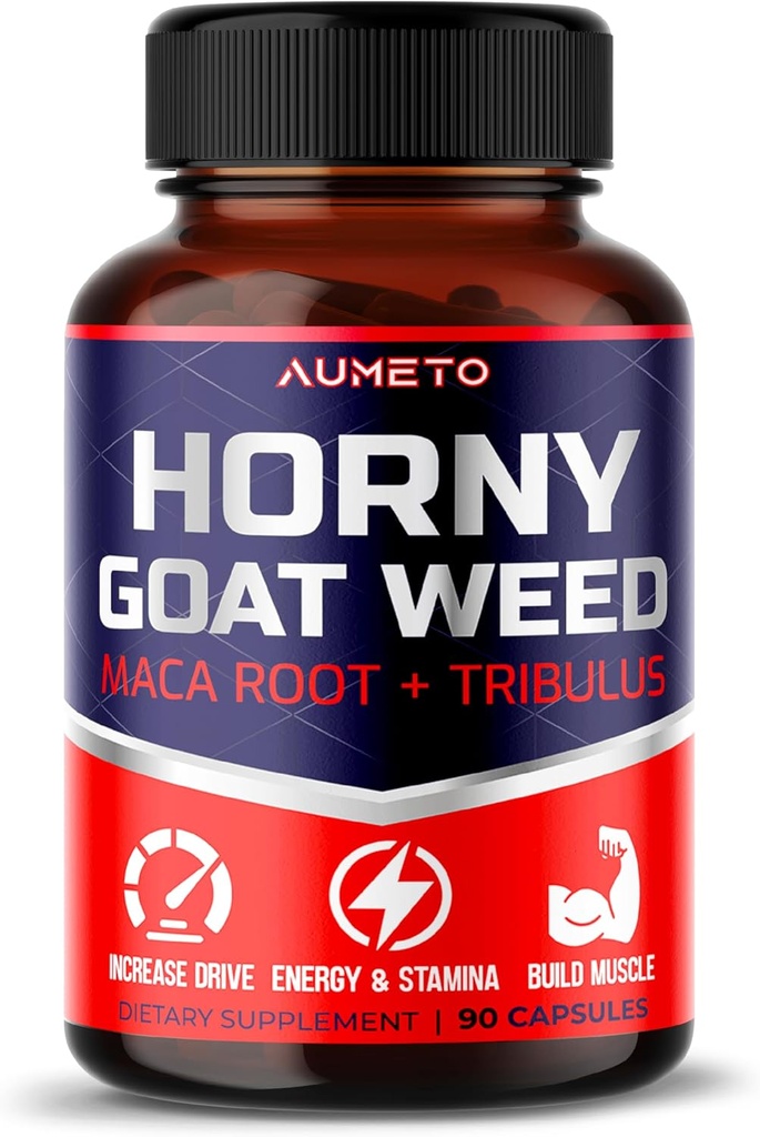 Horny Geat Weed supplement med L- arginin Tribulus Terrestris Maca Root Tongkat Ali - Mand energi, styrke og hukommelse support (90 greve (pakke med 1))