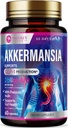 Akkermansia Probiotisk supplement - 2 milliarder AFU GLP-1 Supplement med Prebiotic Fiber - Akkermansia Muciniphila GLP-1 Probiotika til kvinder & mænd - fordøjelsesmæssige, Gut & immunforsvar - 60 kapsler