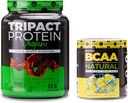 Nutrologi TRIPACT Vegan Protein Powder, for Vegan Protein Shakes, Chokolade Peanut Butter (20 Servere) BCAA Natural, Plant Based BCAA Powder, Lemonade Flavor (30 Servere)