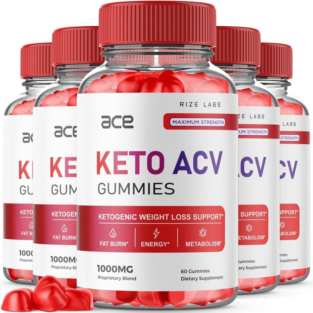 rize labs - Ace Keto ACV Gummies for Advanced Weight Loss with Apple Cider Vinegar Supplement Belly Fat Extra Strength Gummy (300 Gummies)