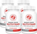 Sølv Fern hel mad Daglig Multi Vitamin w / Trace Mineral Blend Supplement - 4 flasker - 60 Vegicaps Hver - 120 dages forsyning - Natural, non-GMO, Vegan, Multivitamin - Zero Synthetics