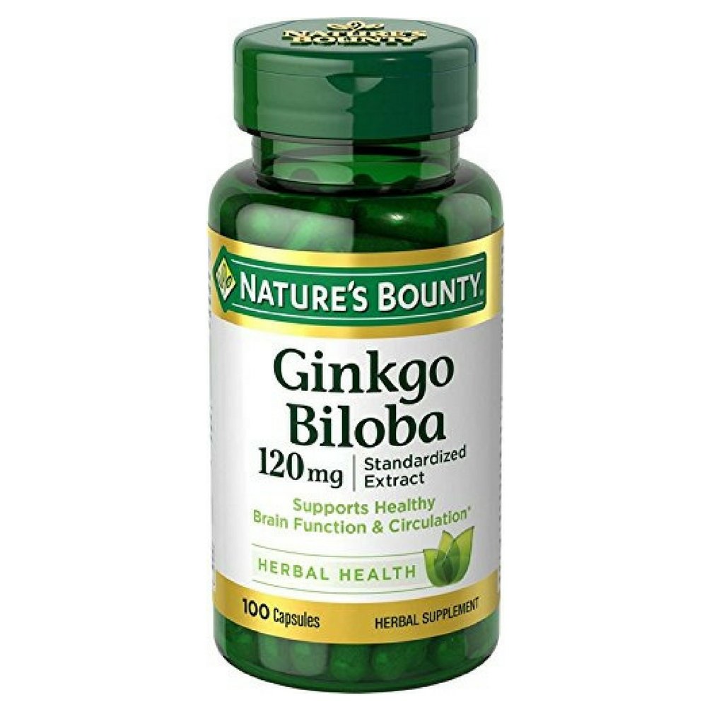 Nature 's Bounty Ginkgo Biloba 120 mg 100 ea (pakke med 4)